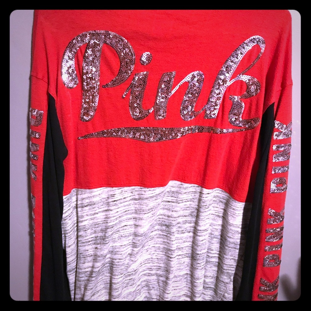 Sparkly Victoria’s Secret pink long sleeve